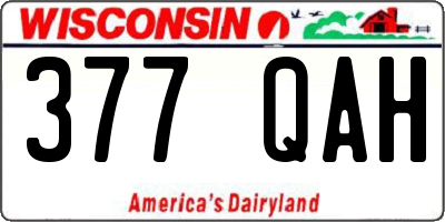 WI license plate 377QAH