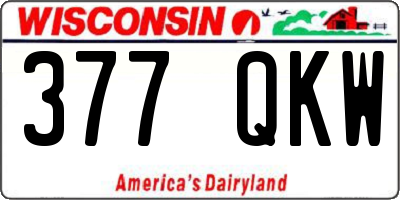 WI license plate 377QKW