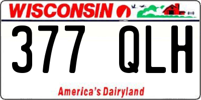 WI license plate 377QLH