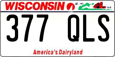 WI license plate 377QLS