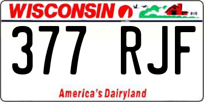 WI license plate 377RJF