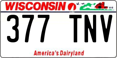 WI license plate 377TNV