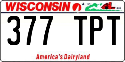 WI license plate 377TPT