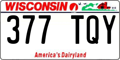 WI license plate 377TQY