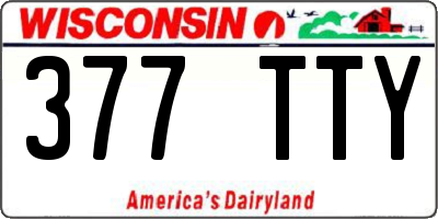 WI license plate 377TTY