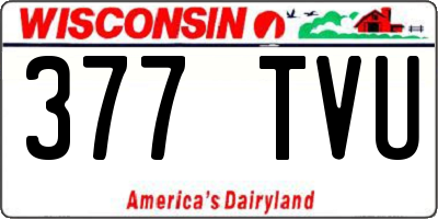 WI license plate 377TVU