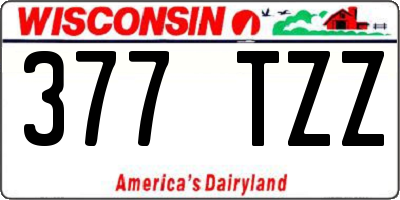 WI license plate 377TZZ