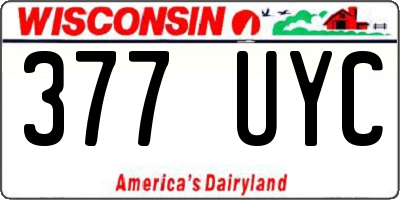 WI license plate 377UYC