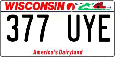 WI license plate 377UYE