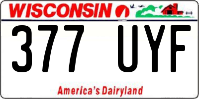 WI license plate 377UYF