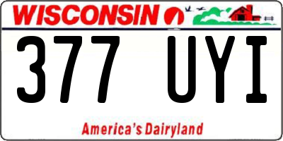 WI license plate 377UYI