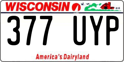 WI license plate 377UYP