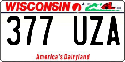 WI license plate 377UZA