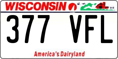 WI license plate 377VFL