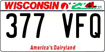 WI license plate 377VFQ