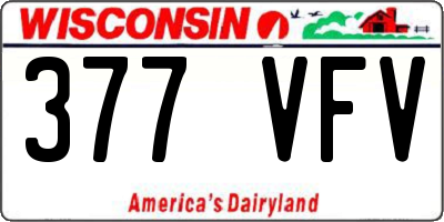 WI license plate 377VFV
