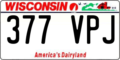 WI license plate 377VPJ
