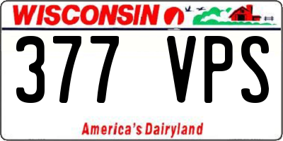 WI license plate 377VPS