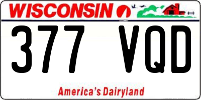 WI license plate 377VQD