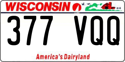 WI license plate 377VQQ