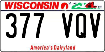 WI license plate 377VQV