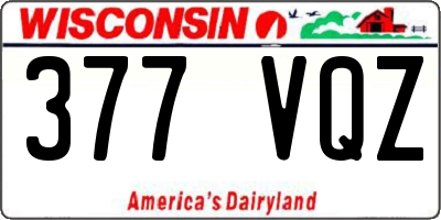 WI license plate 377VQZ