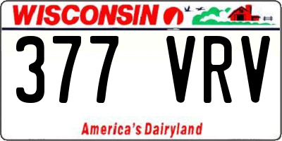 WI license plate 377VRV
