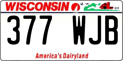 WI license plate 377WJB