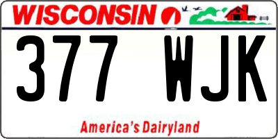WI license plate 377WJK
