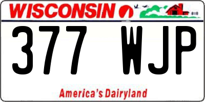 WI license plate 377WJP