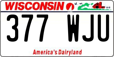 WI license plate 377WJU