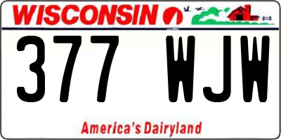 WI license plate 377WJW