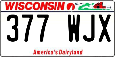 WI license plate 377WJX