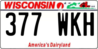 WI license plate 377WKH