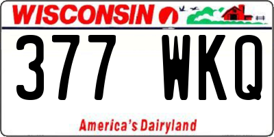 WI license plate 377WKQ