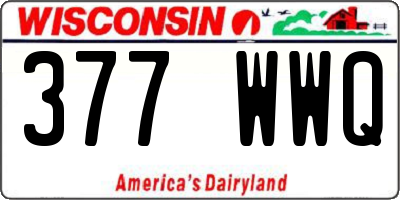 WI license plate 377WWQ