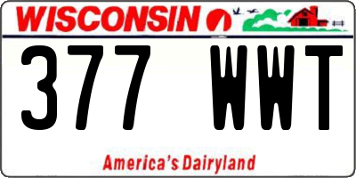 WI license plate 377WWT