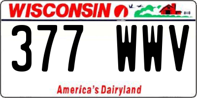 WI license plate 377WWV