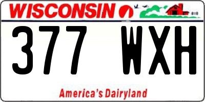 WI license plate 377WXH