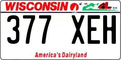 WI license plate 377XEH