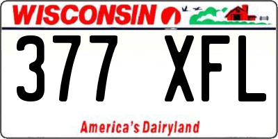 WI license plate 377XFL