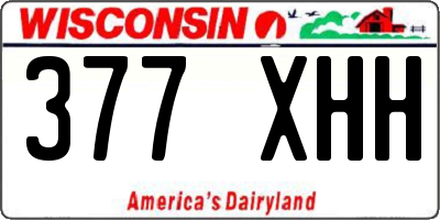 WI license plate 377XHH