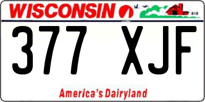 WI license plate 377XJF