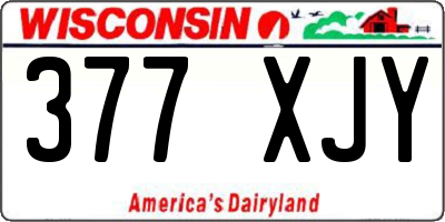 WI license plate 377XJY