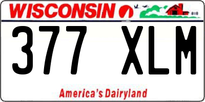 WI license plate 377XLM