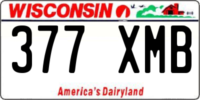 WI license plate 377XMB