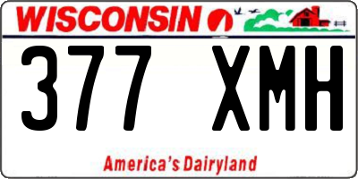 WI license plate 377XMH