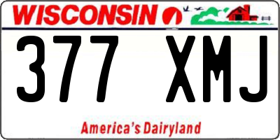 WI license plate 377XMJ