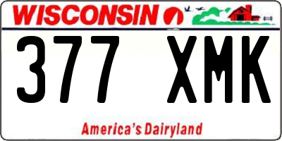 WI license plate 377XMK