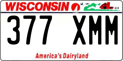 WI license plate 377XMM
